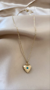 Heart Locket Necklace Gold