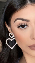Load image into Gallery viewer, Heart of Diamonds Earrings