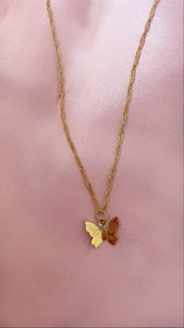 butterfly necklace gold