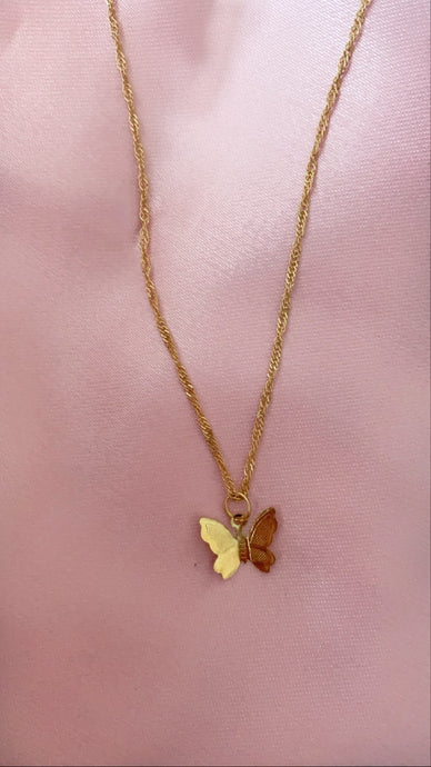 butterfly necklace gold